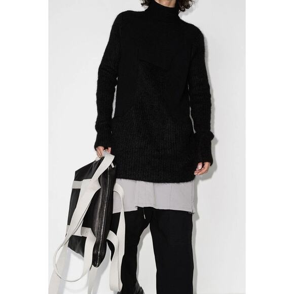 Rick Owens SS22 Turtle Roll Neck Mohair Sweater - Picture 4 of 10